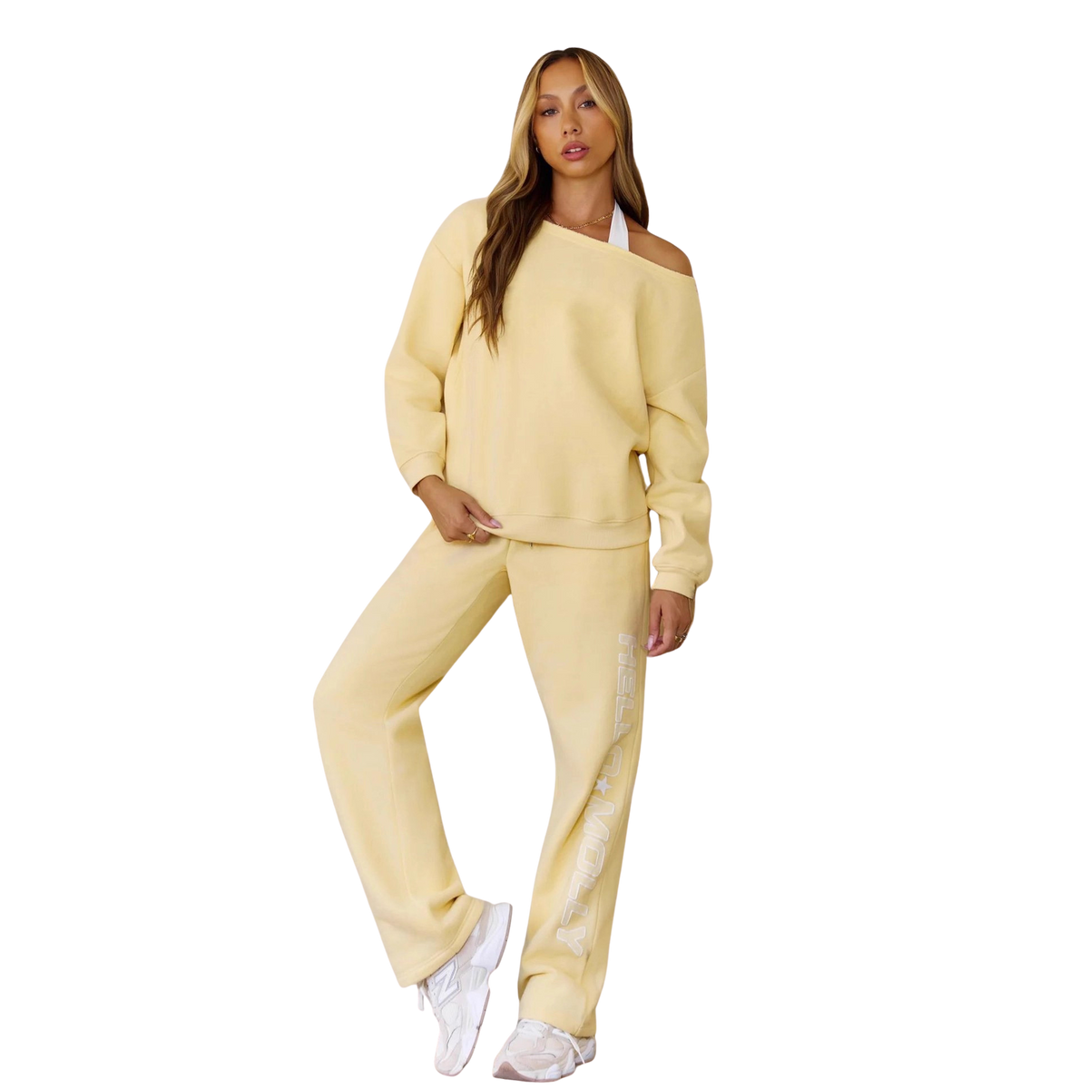 Tuta Donna Streetwear Set Felpa Oversize e Jogger Stampa Laterale
