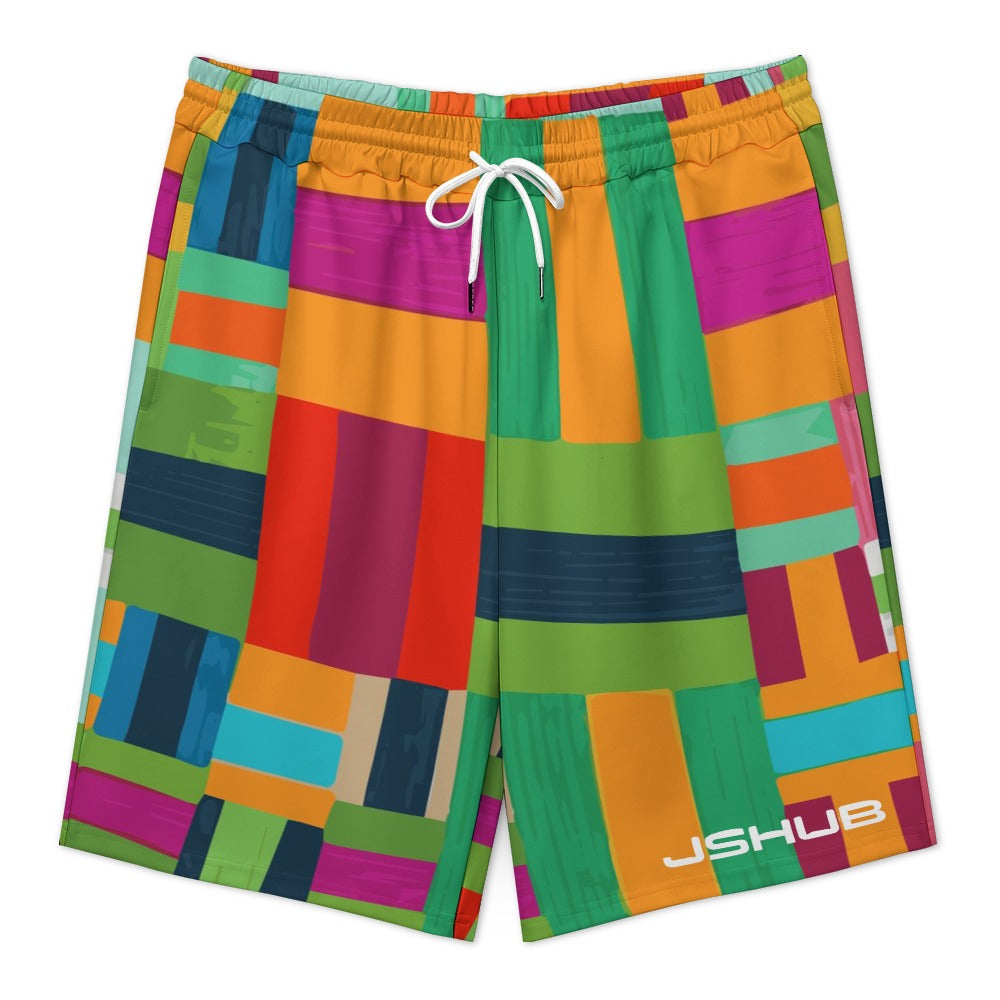 Pantaloncino Uomo JSHUB Mosaic Blocks Multicolor – Shorts Casual Sportivi Premium