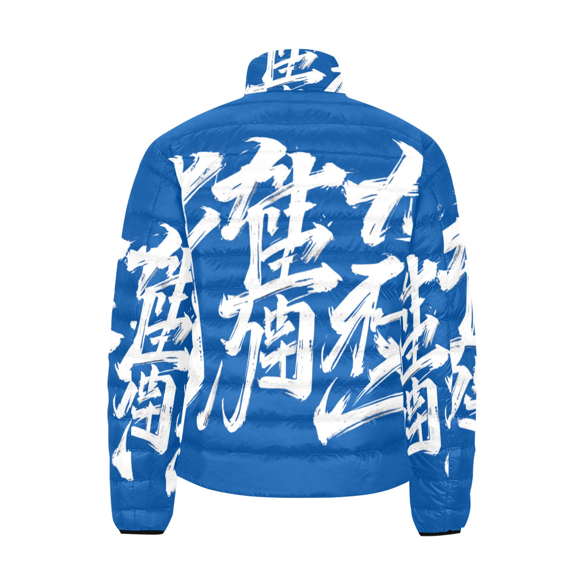 Giacca Bomber Uomo Collezione JSports Momo M06 Blu Profondo e Bianco Imponente JSHUB – Base Blu con Stampa All-Over Bianca