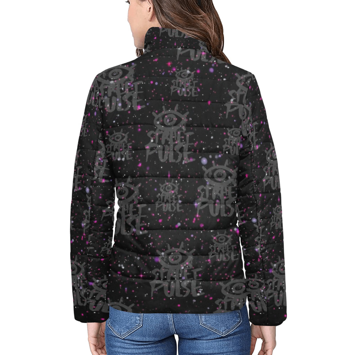 Giacca imbottita donna JS Street Pulse nera colletto rialzato