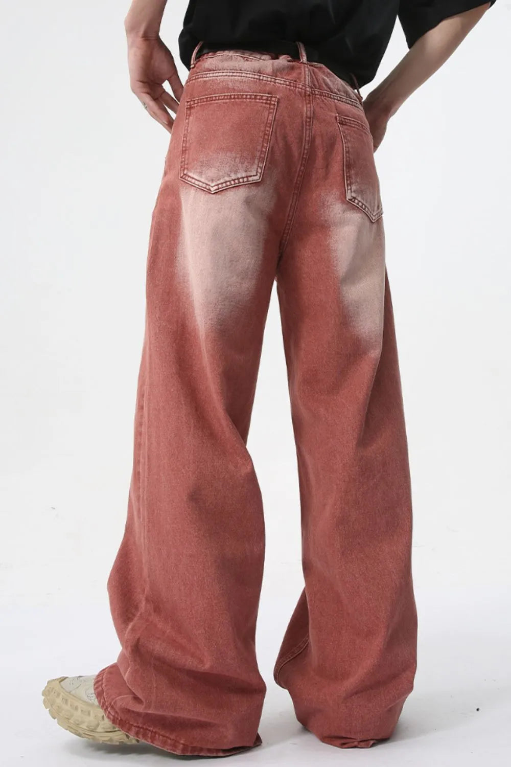 Jeans Lavati Gamba Larga