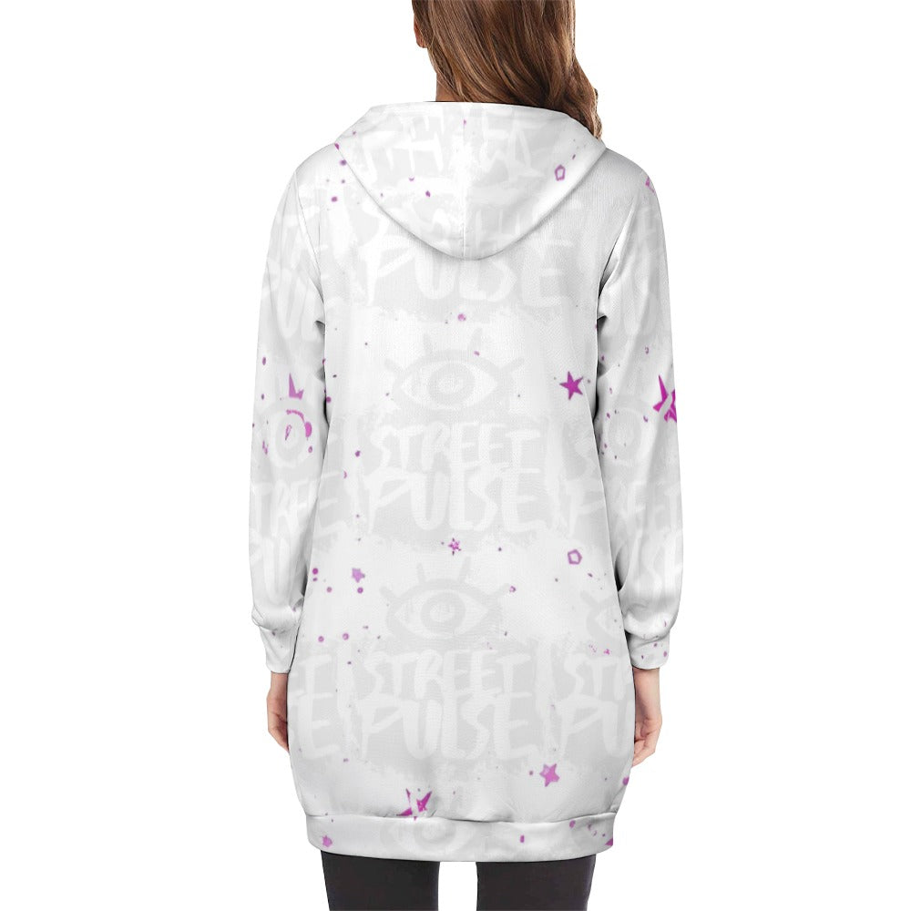 Felpa lunga donna “Cosmic Flow” – Collezione JS Street Pulse