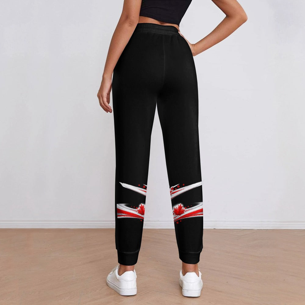 Pantaloni Sportivi Donna JSHUB Canada Ispirati ai NationWinter 2026 – Tuta Tecnica con Stampa Integrale