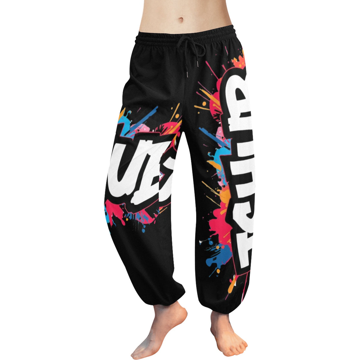 Pantaloni Harem Donna JSHub – Stile Casual con Stampa All-Over