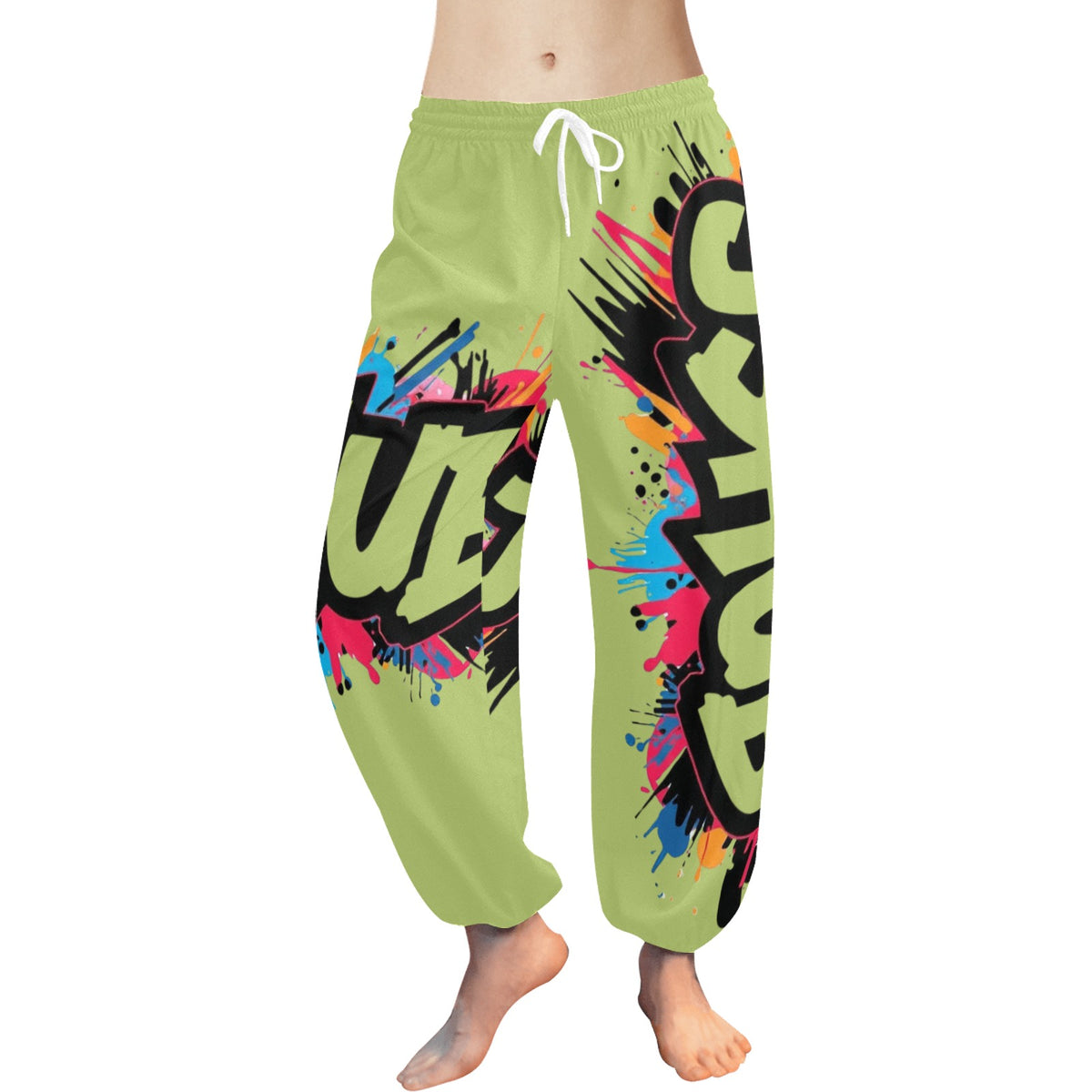 Pantaloni Harem Donna JSHub – Stile Casual con Stampa All-Over