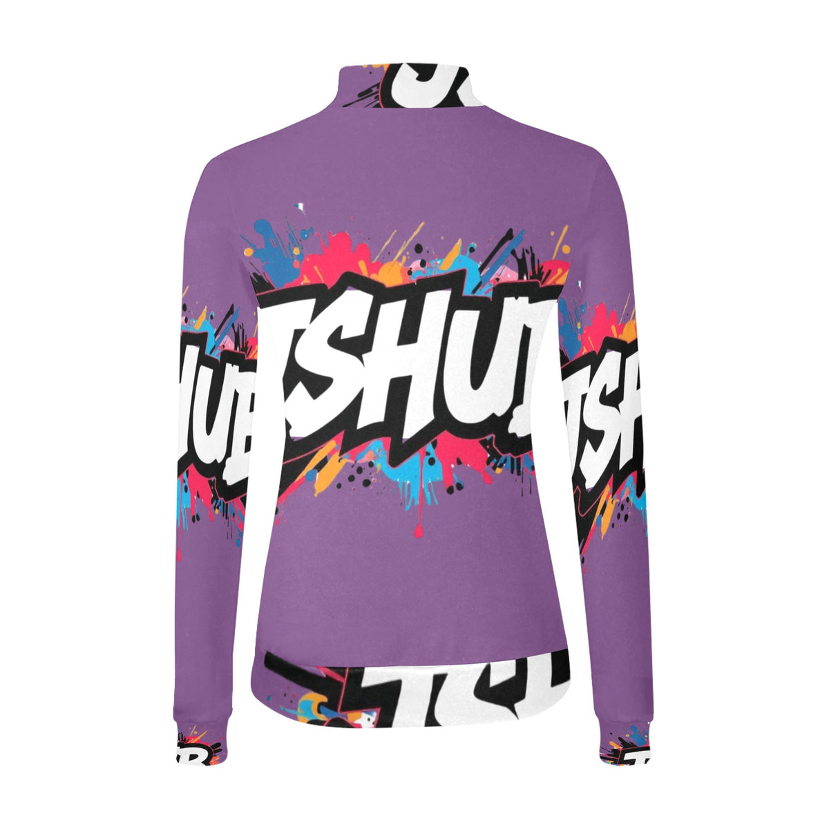 Maglione a collo alto da donna H43 con stampa all-over elegante e confortevole