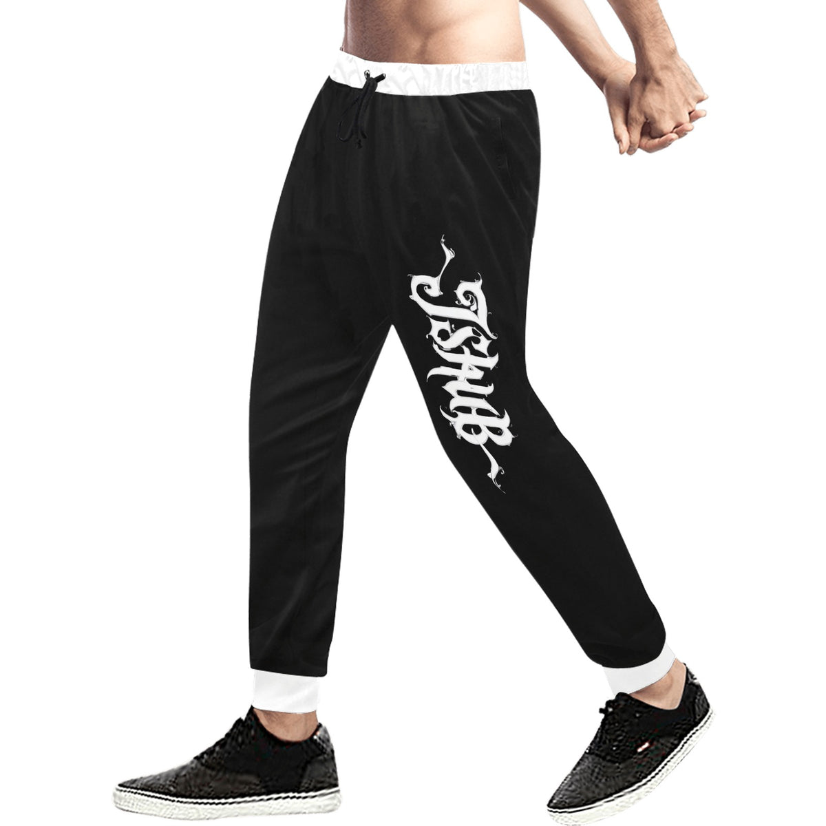 Pantaloni Uomo JSHUB Signature nero Loose Fit Stampa Logo