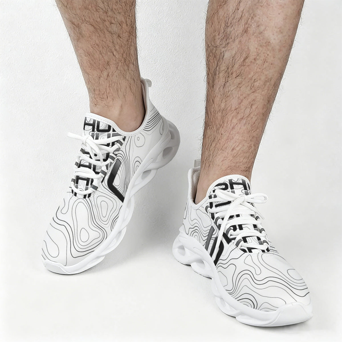 Sneakers Uomo JSHUB AeroFlow Topo White – Scarpe Streetwear Ultraleggere con Suola Hollow