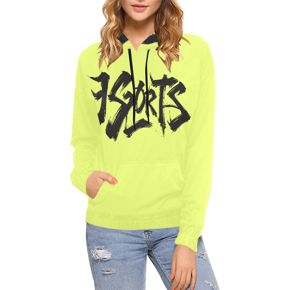 Felpa con cappuccio MOMO Bloom – Neon Sunrise