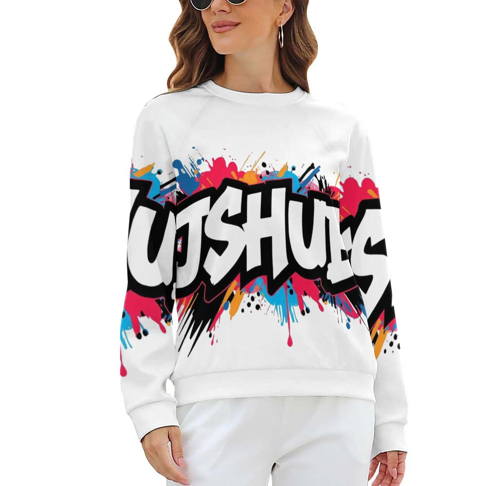 Felpa Donna JSHub Multicolor – Stile Streetwear con Graffiti All-Over