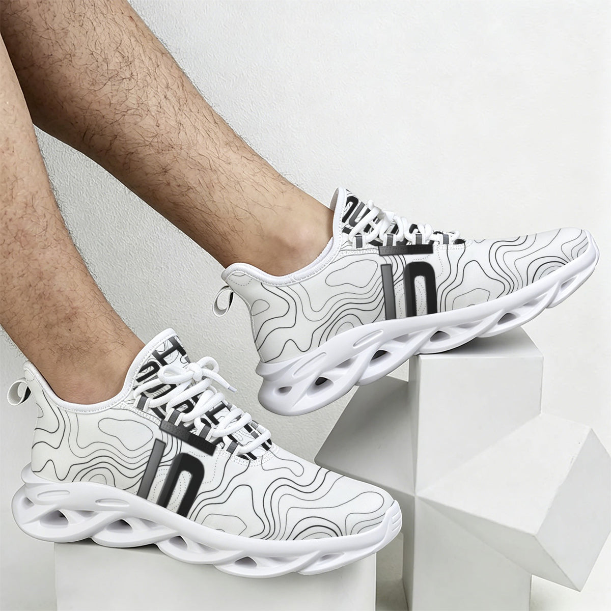 Sneakers Uomo JSHUB AeroFlow Topo White – Scarpe Streetwear Ultraleggere con Suola Hollow