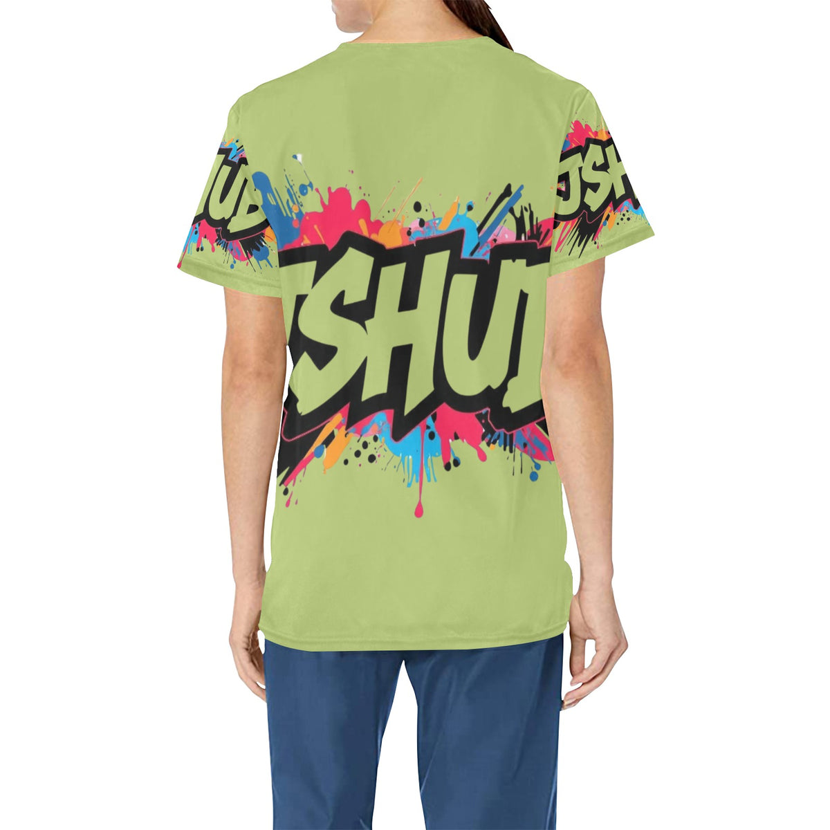 T-shirt Scrub Unisex JSHub Logo Multicolor All-Over – Urban Style 2025