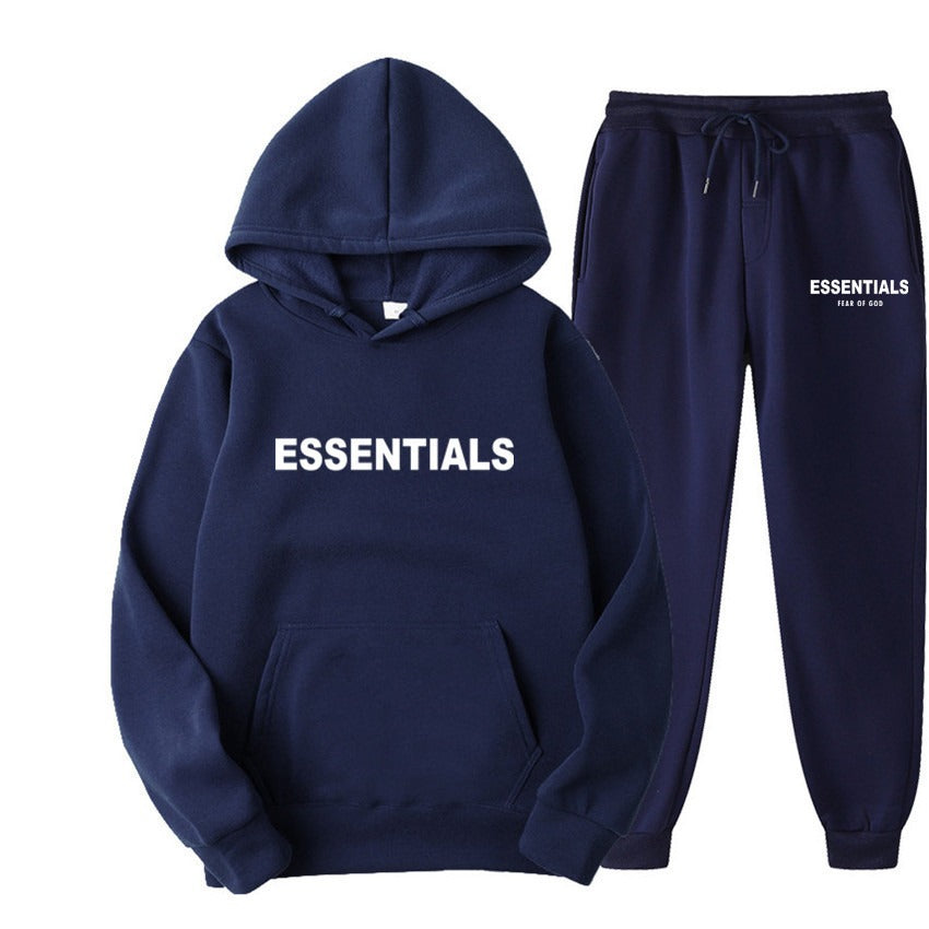 Tuta Uomo Donna Streetwear Essentials Hoodie e Jogger Loose Fit Autunno Inverno