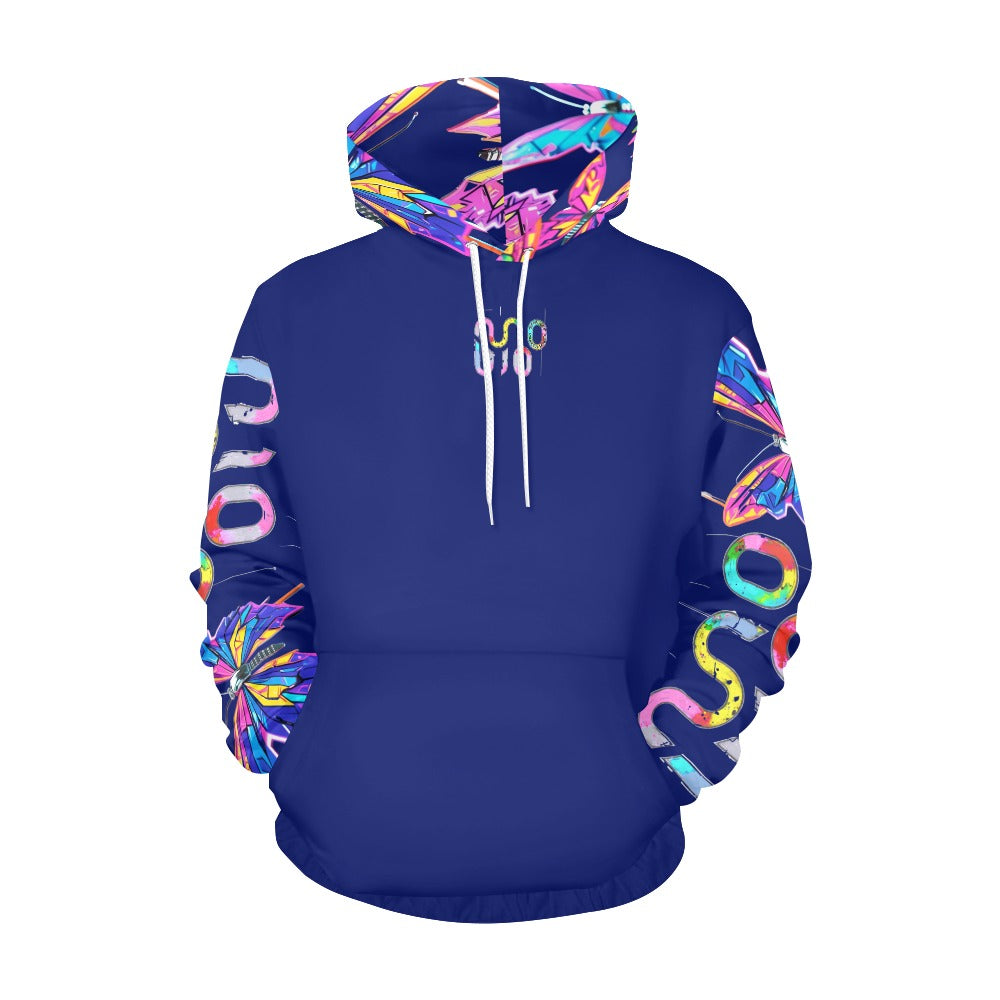 Felpa donna Wings of Noise con cappuccio small tech over – 10 varianti colore