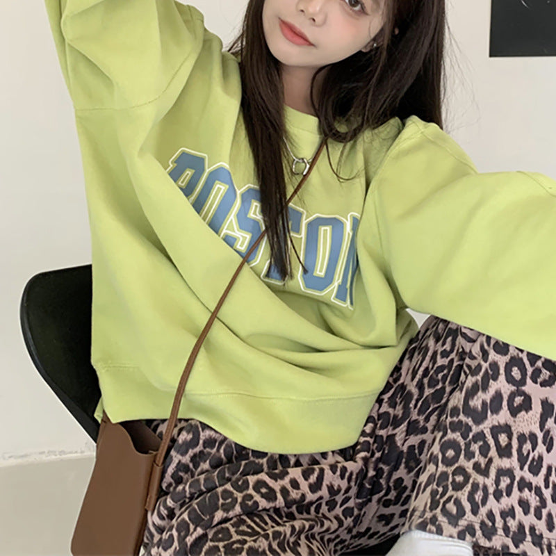 JSHUB Felpa Boston Casual Sweatshirt Donna