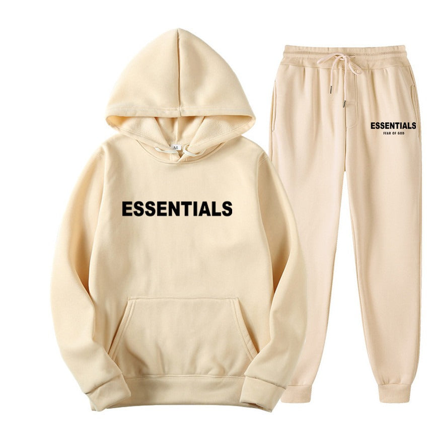 Tuta Uomo Donna Streetwear Essentials Hoodie e Jogger Loose Fit Autunno Inverno