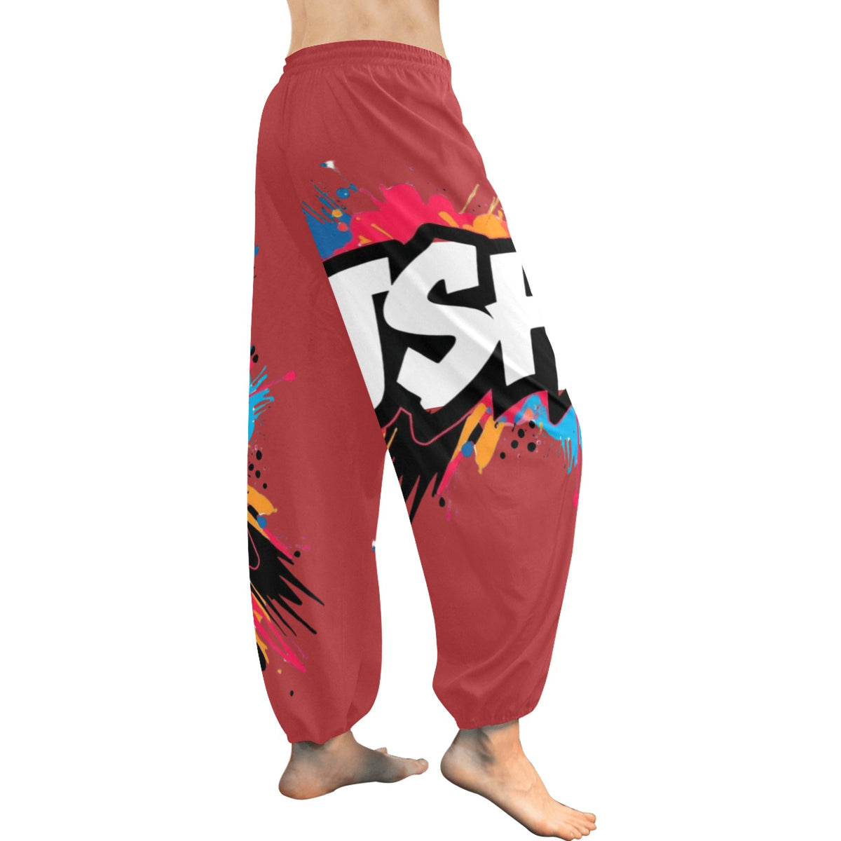 Pantaloni Harem Donna JSHub – Stile Casual con Stampa All-Over