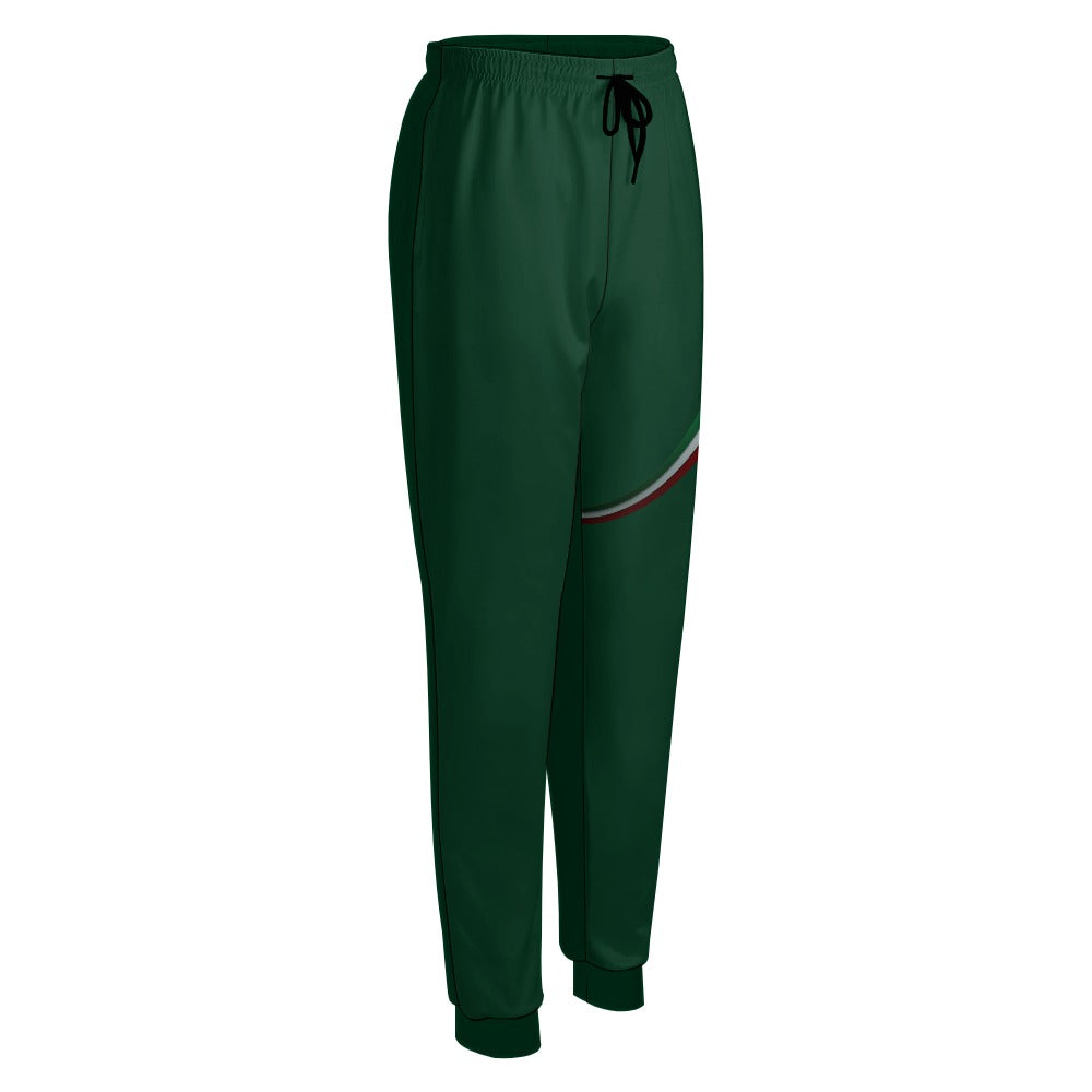 JSHUB Winter Nation Italy Edition – Pantaloni Donna Sportivi Verde Scuro con Inserto Tricolore