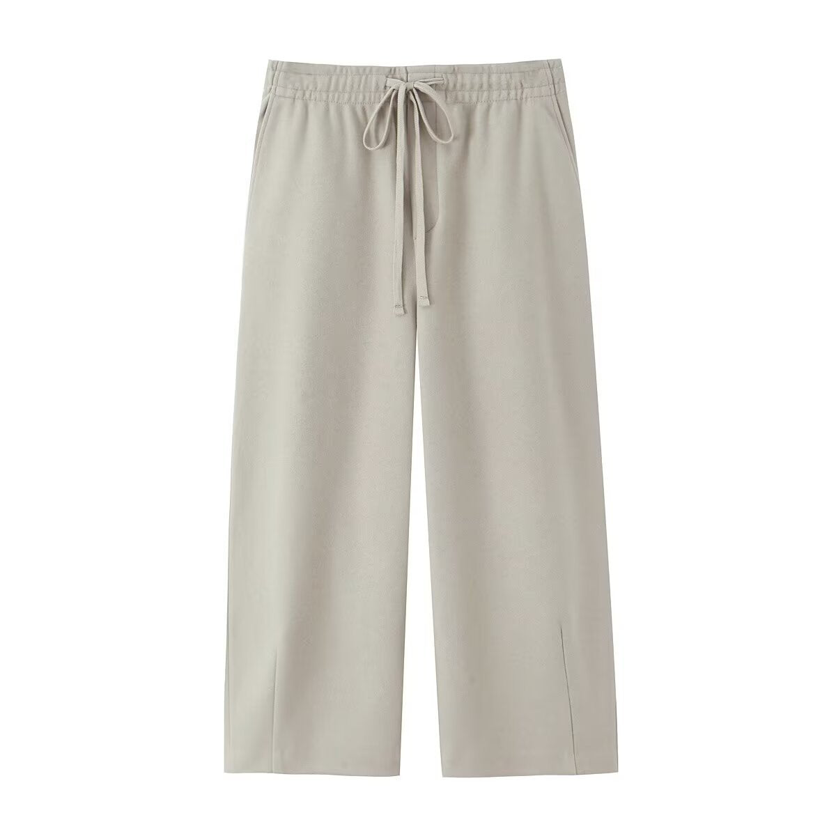 Tuta Donna Streetwear Set Felpa Cropped con Zip e Pantaloni Wide Leg