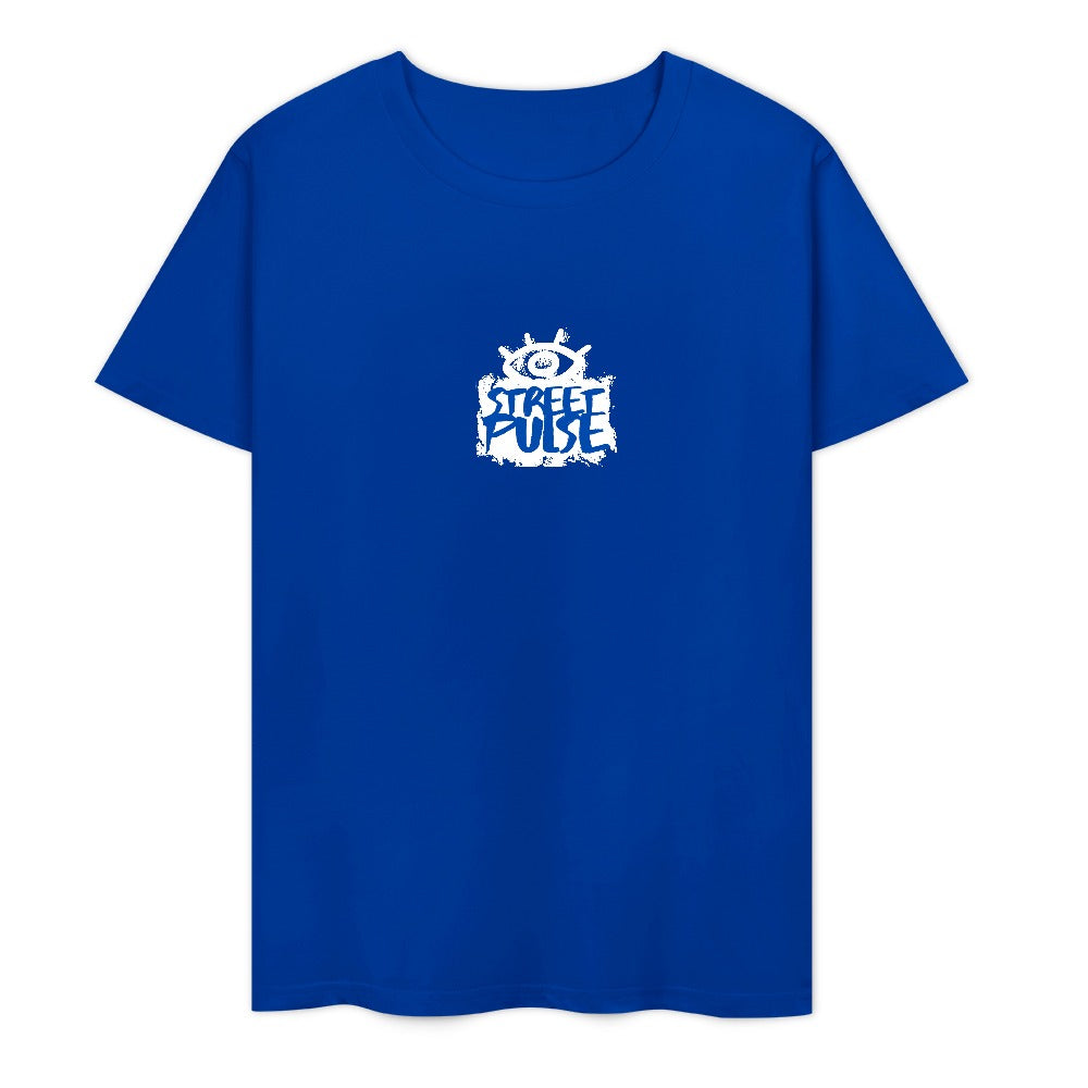 T-shirt uomo “JS Street Pulse” – Blu con logo bianco