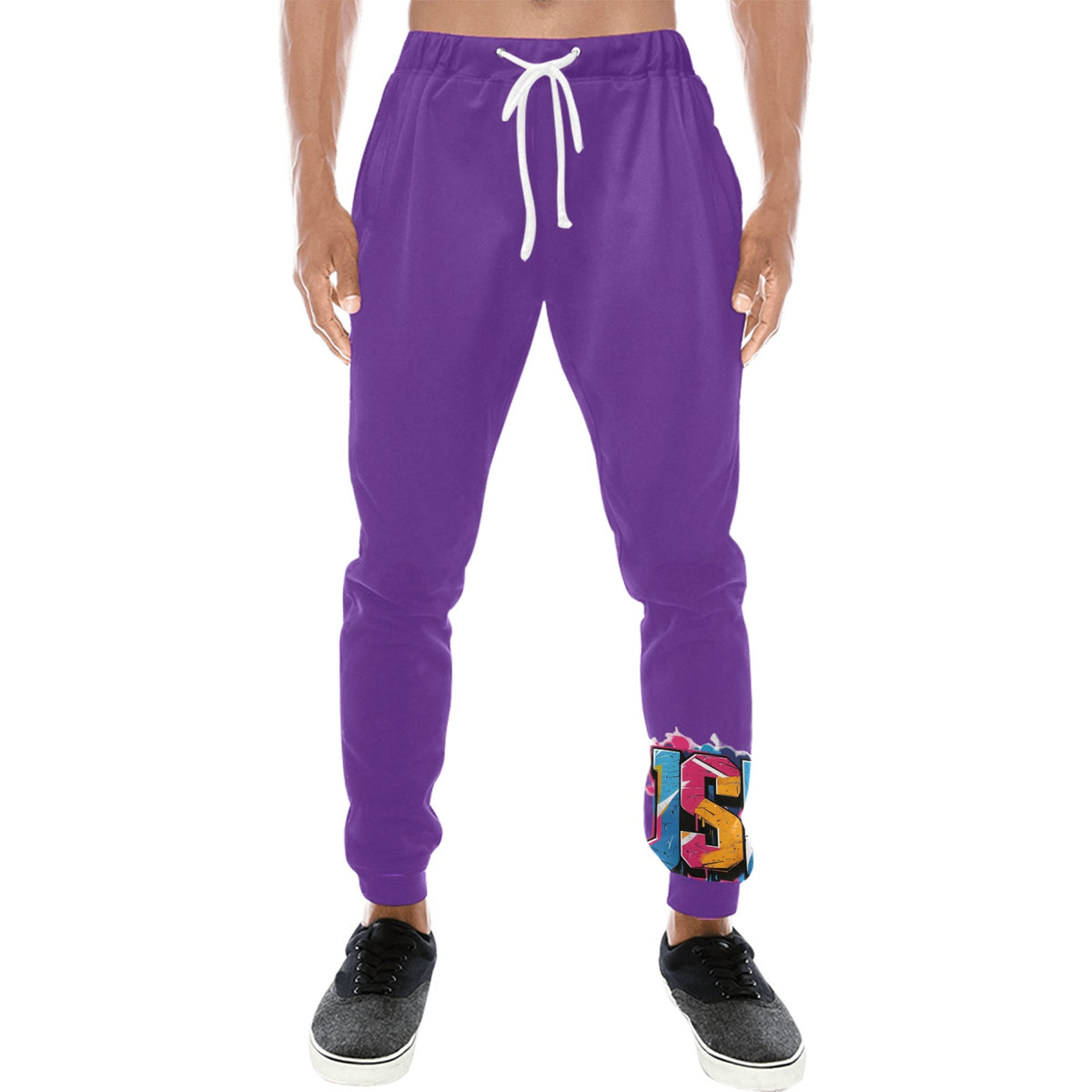 Pantaloni tuta baggy murales
