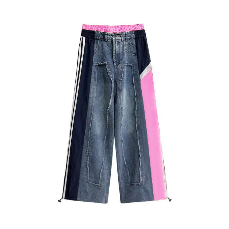 Jeans Urban Fusion Wide Jeans Patchwork Streetwear