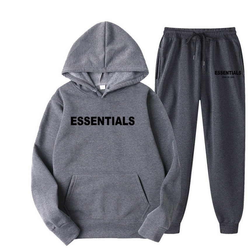 Tuta Uomo Donna Streetwear Essentials Hoodie e Jogger Loose Fit Autunno Inverno