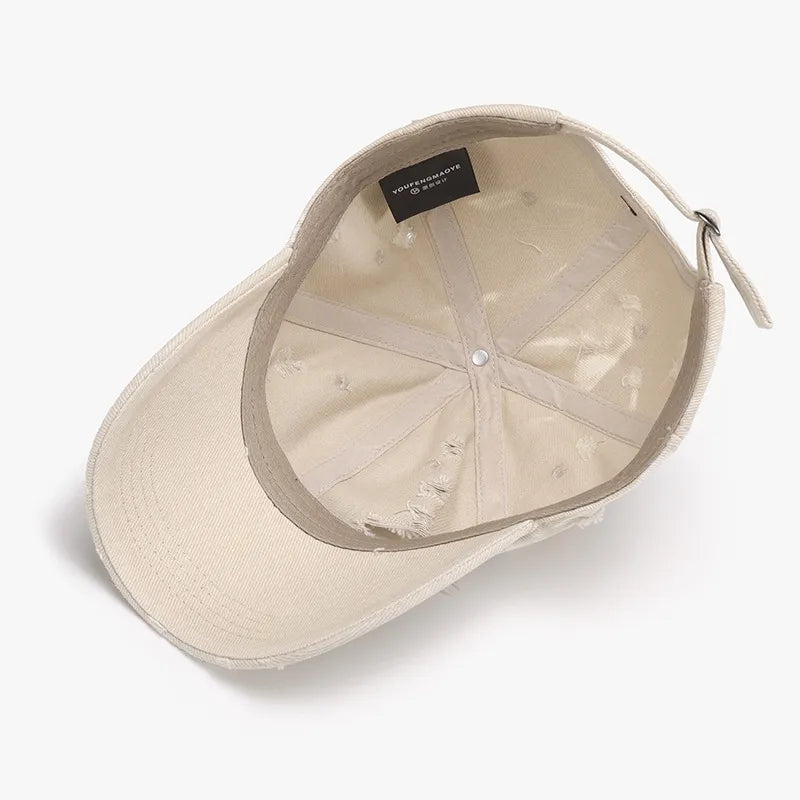Distressed Berretto da baseball regolabile