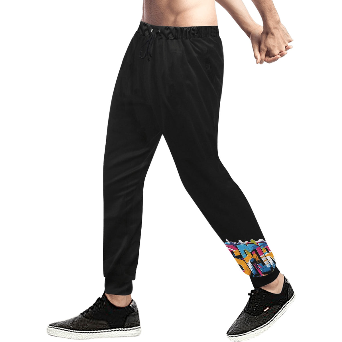 Pantaloni tuta baggy murales