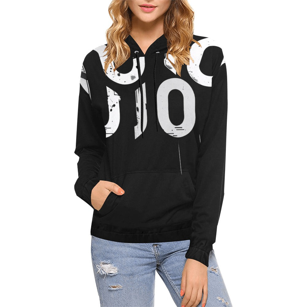 Felpa Donna con Cappuccio “Concrete Echoes Icon” – Black Edition