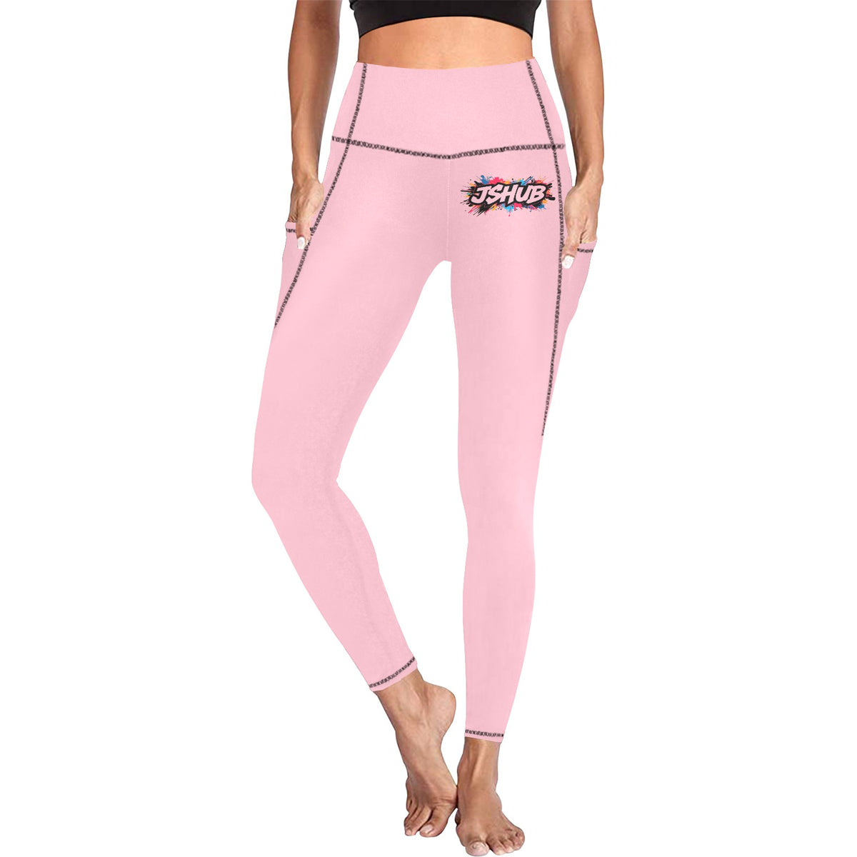 Leggings Donna JSHub All-Over con Tasche – Collezione Urban Streetwear 2025