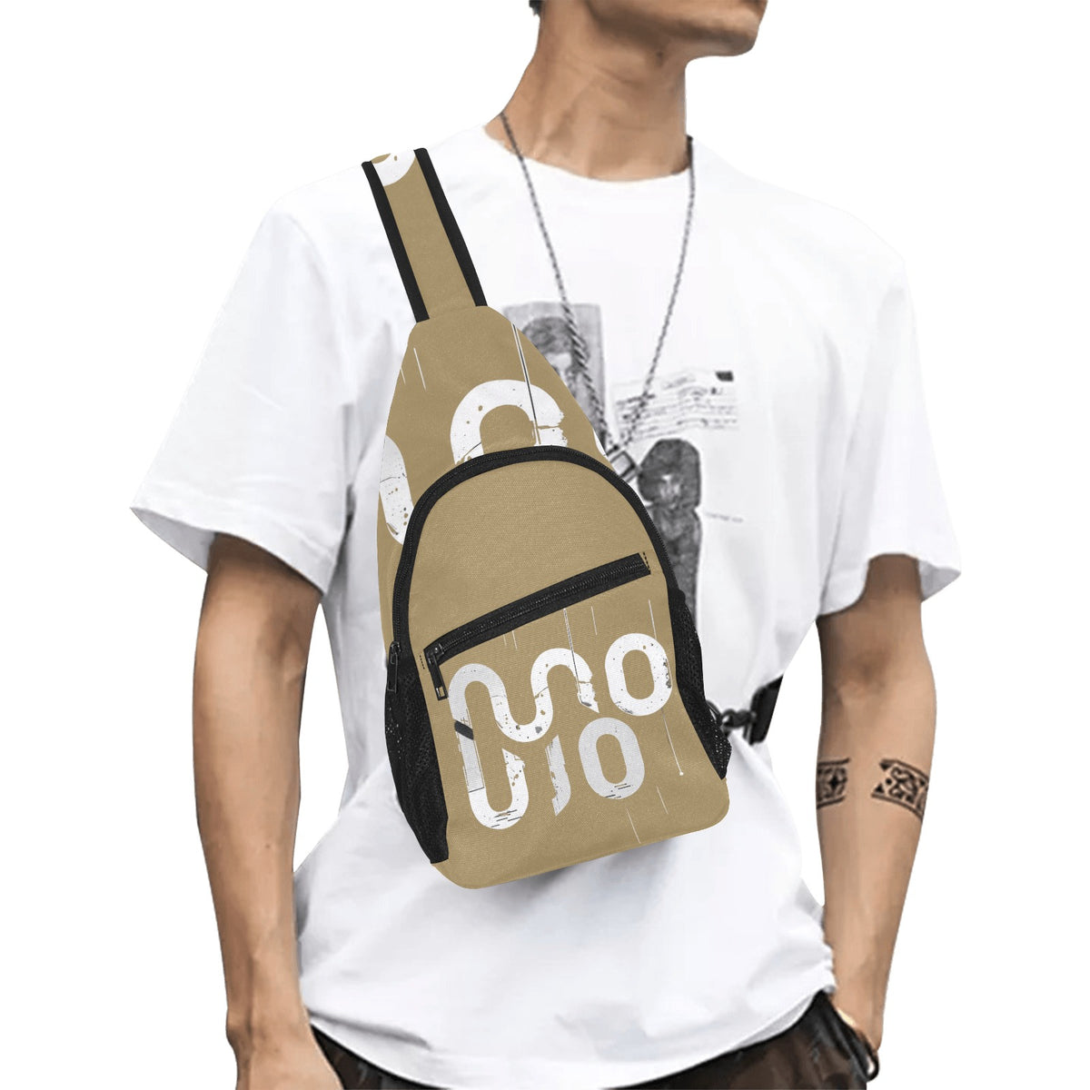 Tracolla Urban Soil – Concrete Echoes Marrone Chiaro Edizione Limitata Streetwear