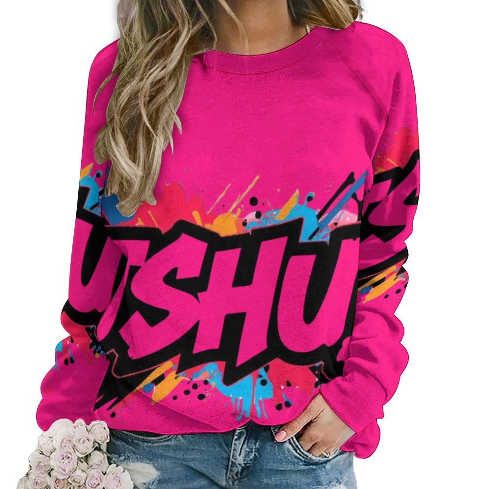 Felpa Donna JSHub Multicolor – Stile Streetwear con Graffiti All-Over