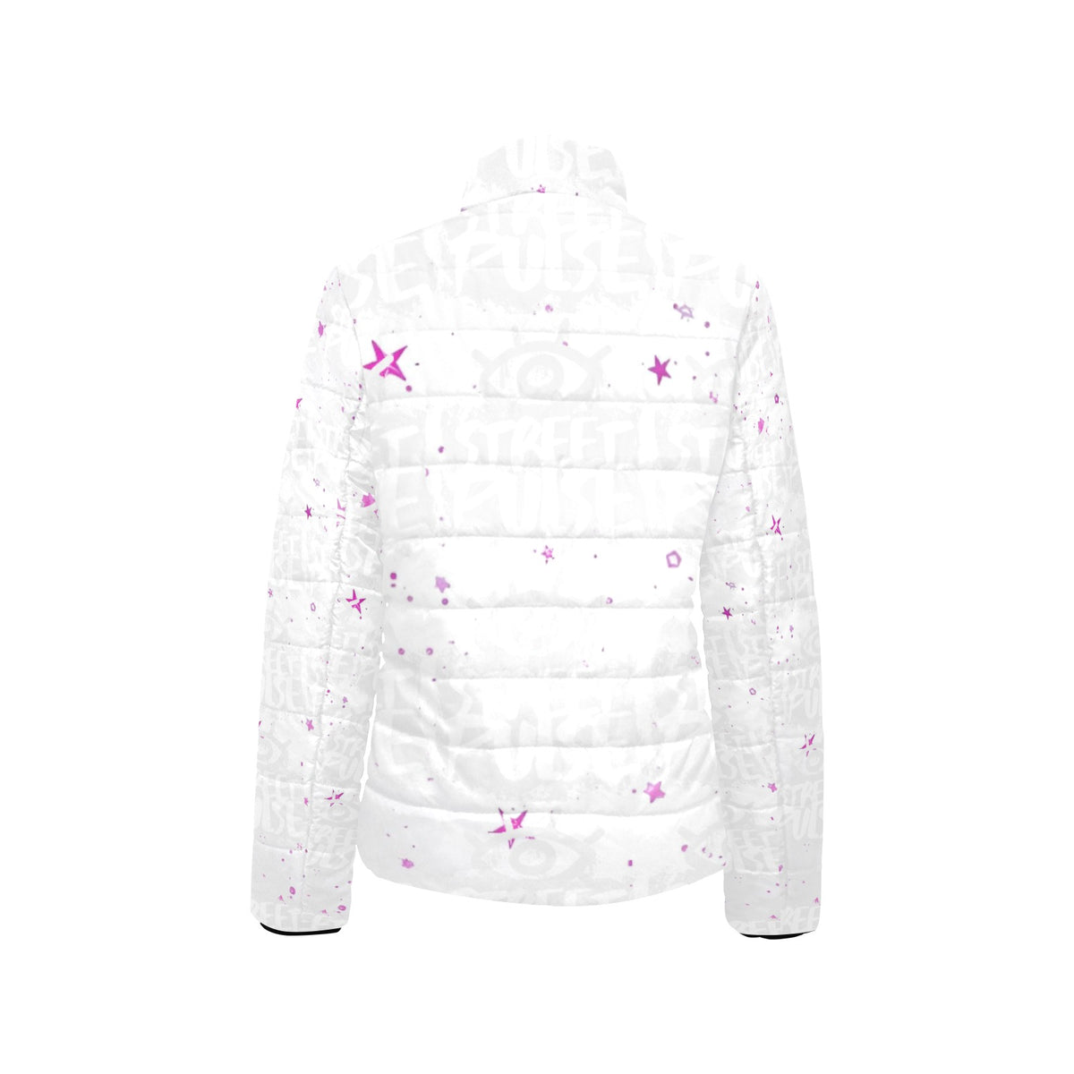 Giacca imbottita donna JS Street Pulse bianca colletto rialzato