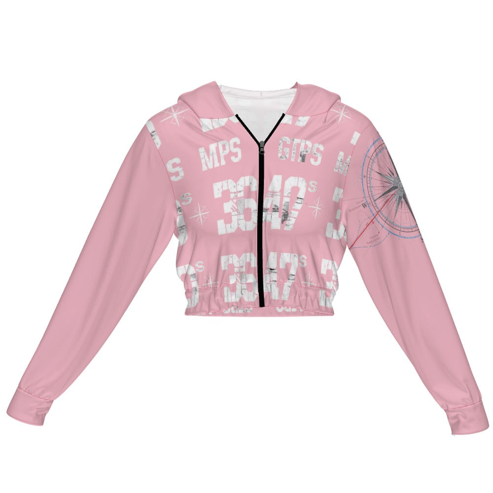 Giacca Cropped Donna JSHUB Urban Grid SS26 Zip Hoodie