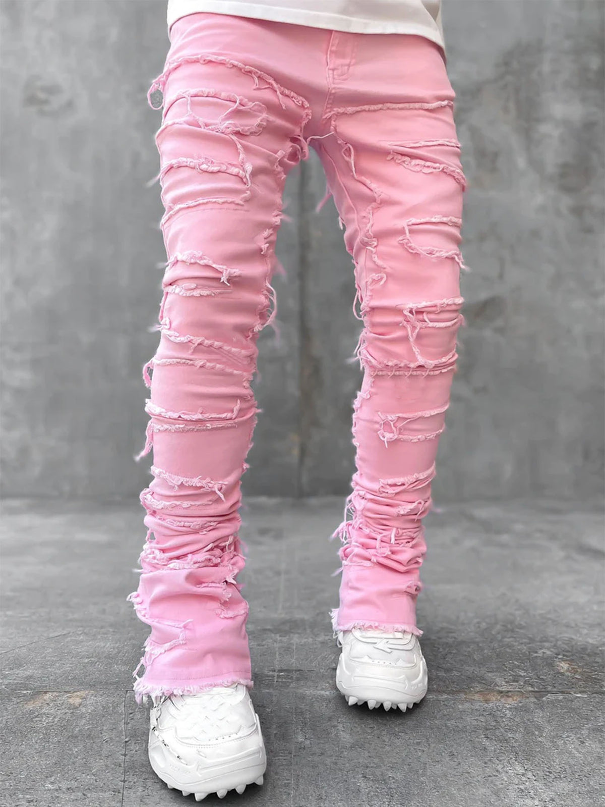Jeans Denim Patch Elasticizzati