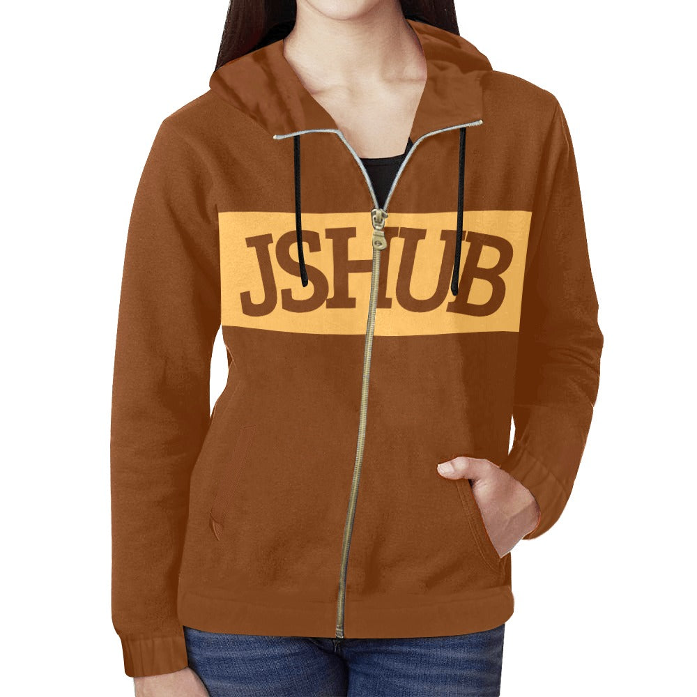 Felpa donna JSHUB anni 50 con zip stile vintage sportivo