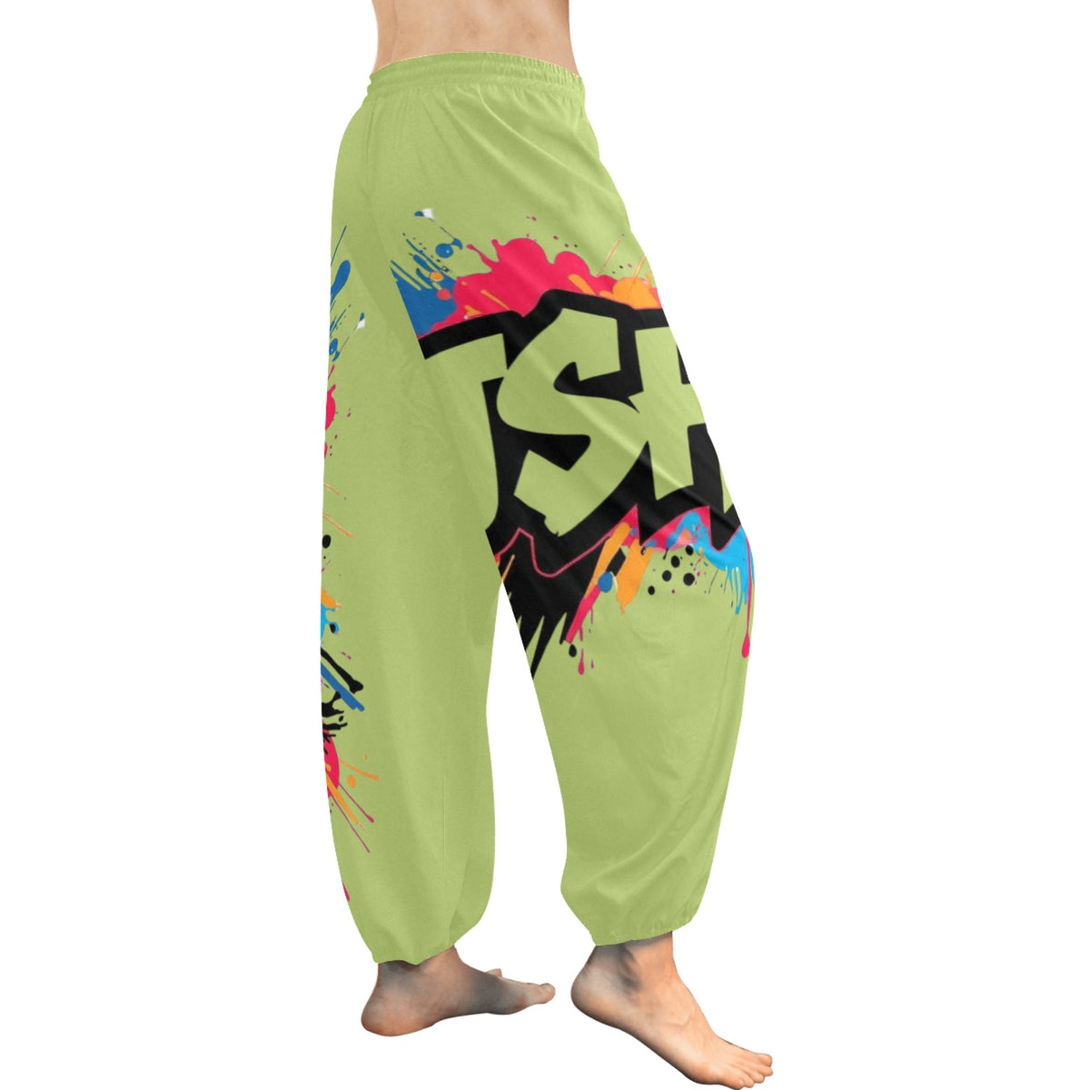 Pantaloni Harem Donna JSHub – Stile Casual con Stampa All-Over