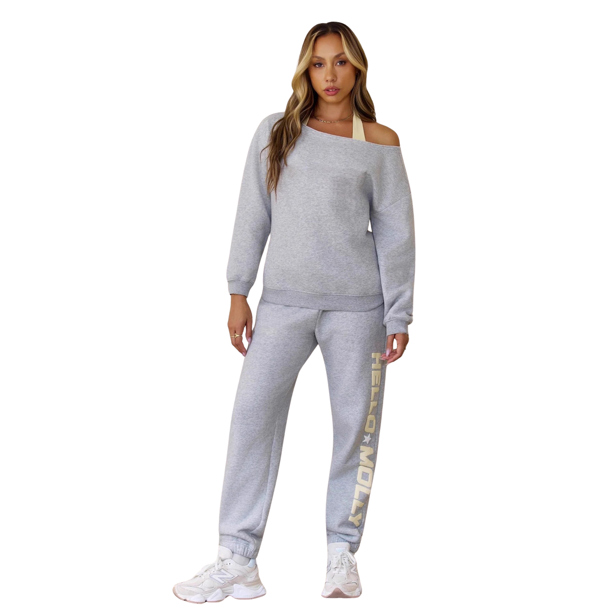 Tuta Donna Streetwear Set Felpa Oversize e Jogger Stampa Laterale