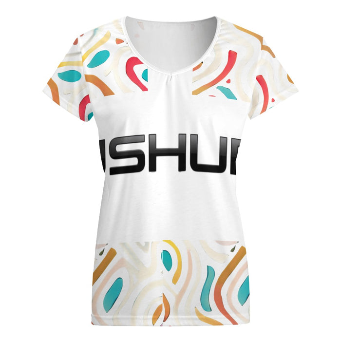 T-Shirt Donna Scollo a V Aurora Pastel | JSHUB