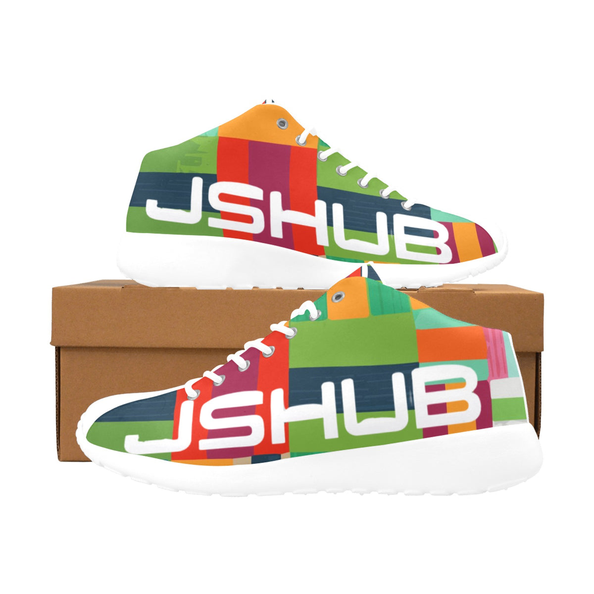 Scarpe Basket Uomo JSHUB Mosaic Blocks Mid – Sneakers Streetwear Alte