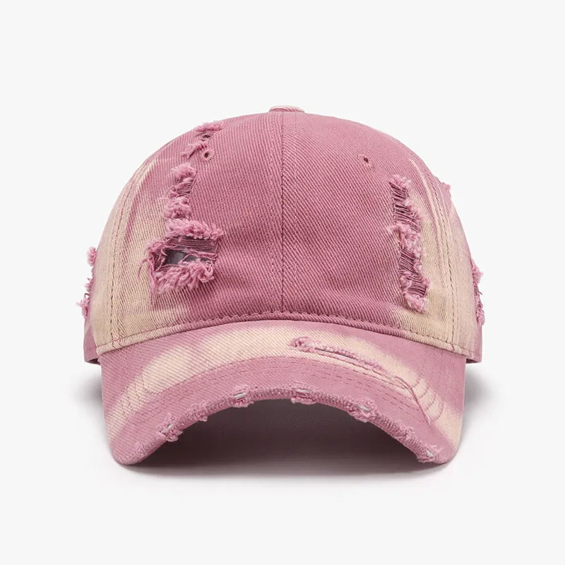 Distressed Berretto da baseball regolabile