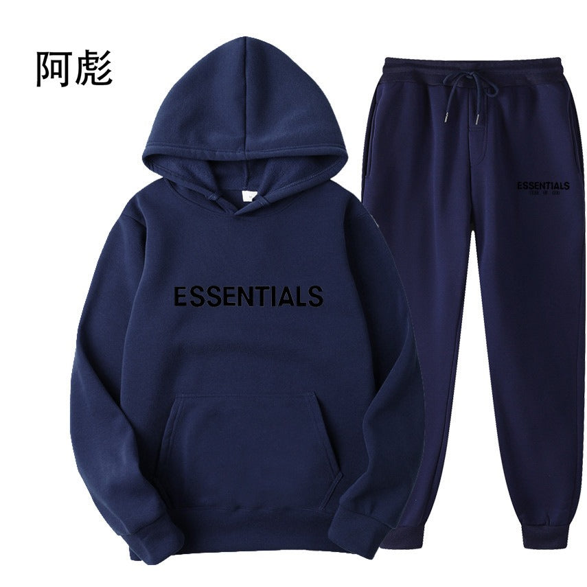 Tuta Uomo Donna Streetwear Essentials Hoodie e Jogger Loose Fit Autunno Inverno