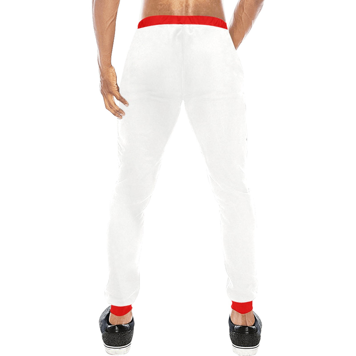 Pantaloni Sportivi Uomo JSHUB Canada Ispirati ai NationWinter 2026 – Tuta Bianca con Inserti Rossi