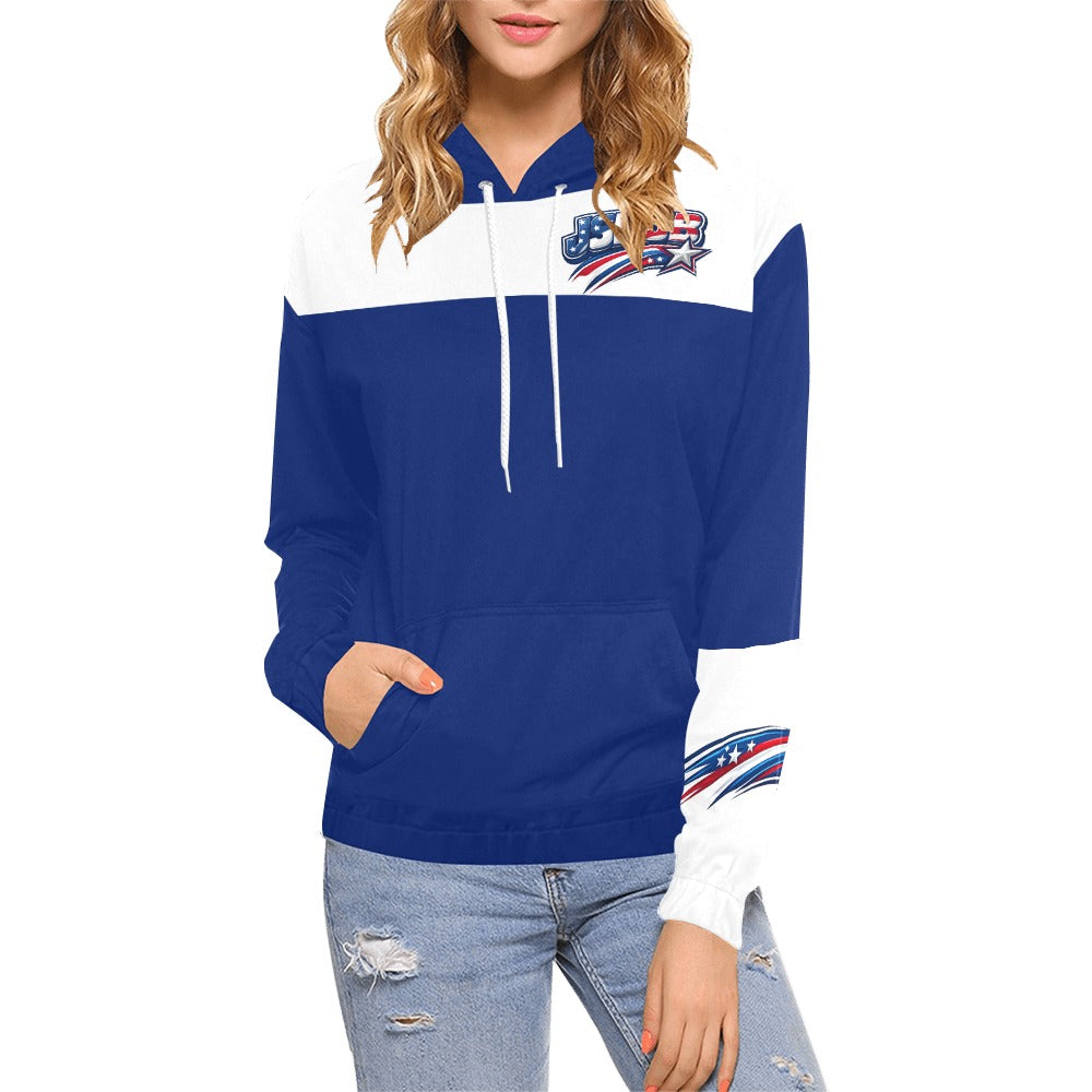 Felpa USA Donna Rossa JSHUB Nation Winter 2026 Streetwear All Over