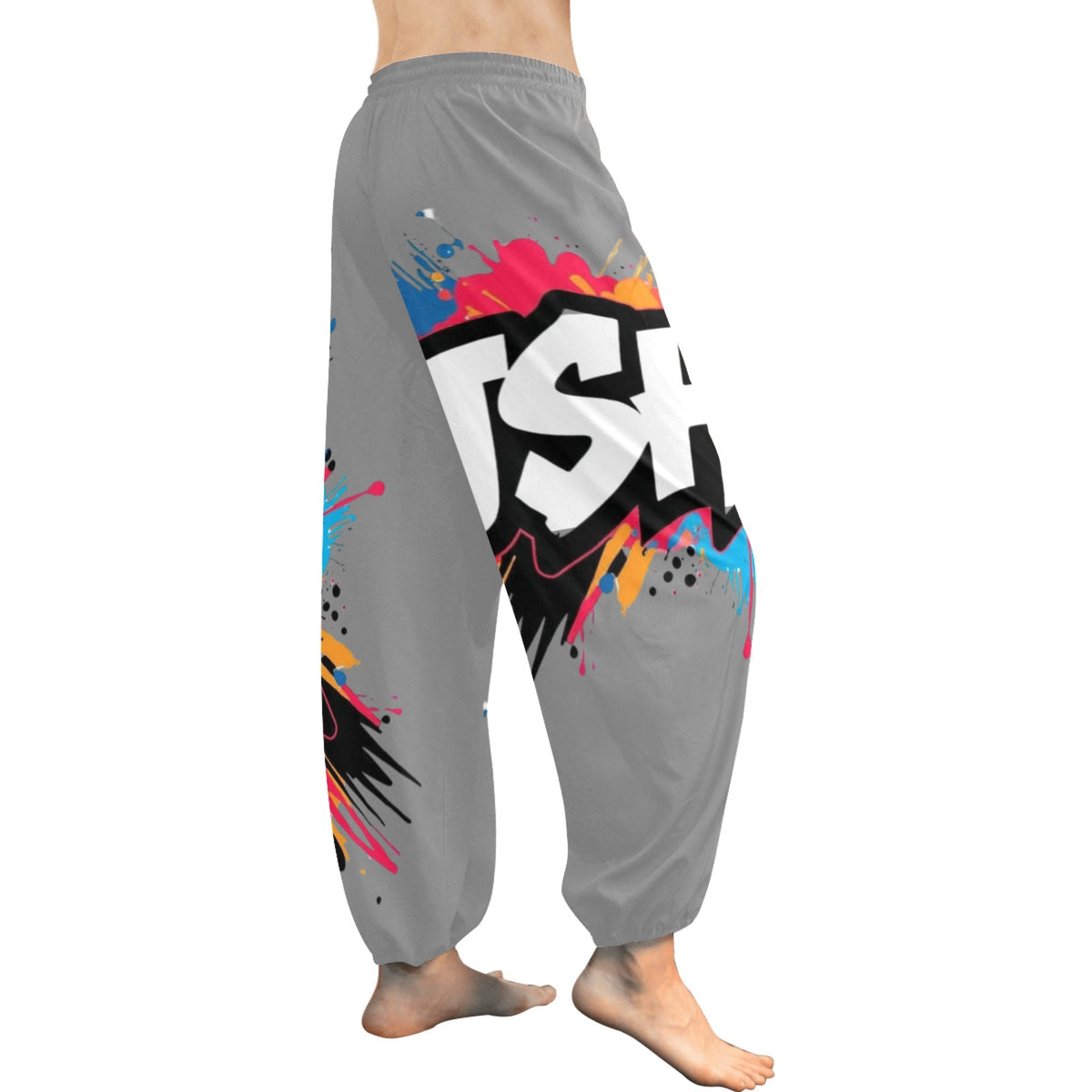 Pantaloni Harem Donna JSHub – Stile Casual con Stampa All-Over