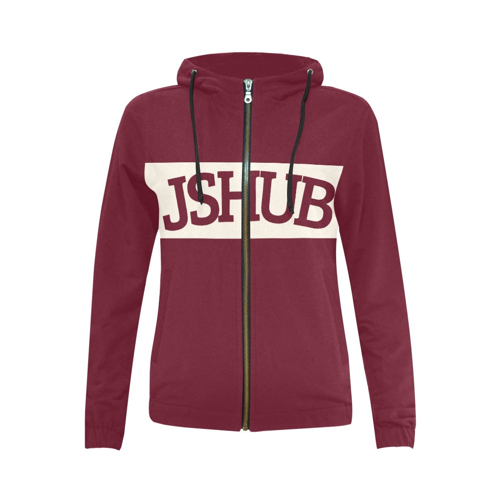 Felpa donna JSHUB anni 50 con zip stile vintage sportivo