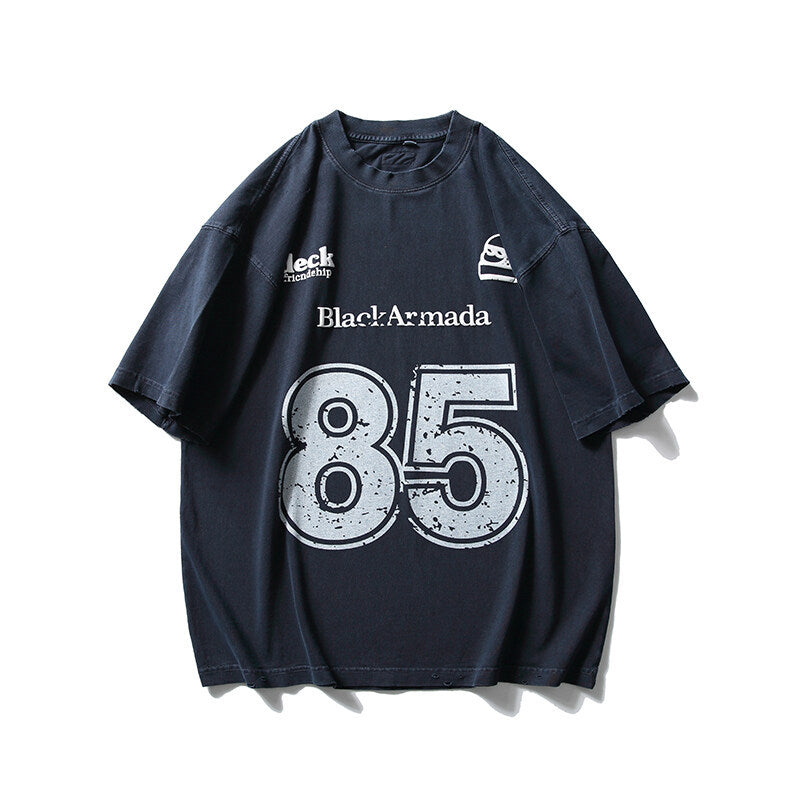 T-Shirt Vintage “Black Armada 85” – Retro American Style