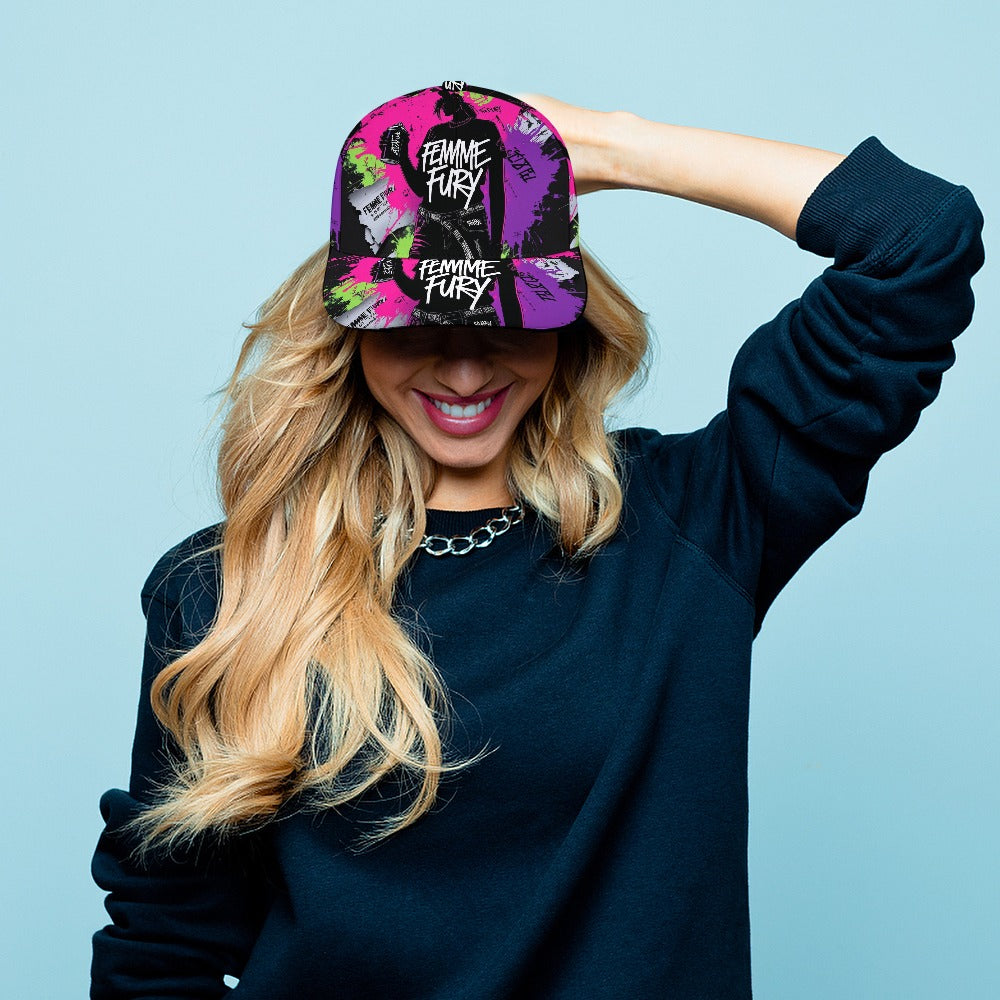 Cappello Baseball Donna FEMME FURY –  Nero Graffiti