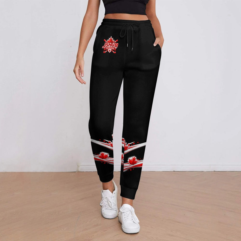 Pantaloni Sportivi Donna JSHUB Canada Ispirati ai NationWinter 2026 – Tuta Tecnica con Stampa Integrale